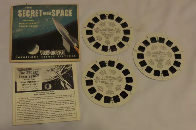 3 Reels Viewmaster reel The Secret From Space Tom Corbett Space Cadet booklet