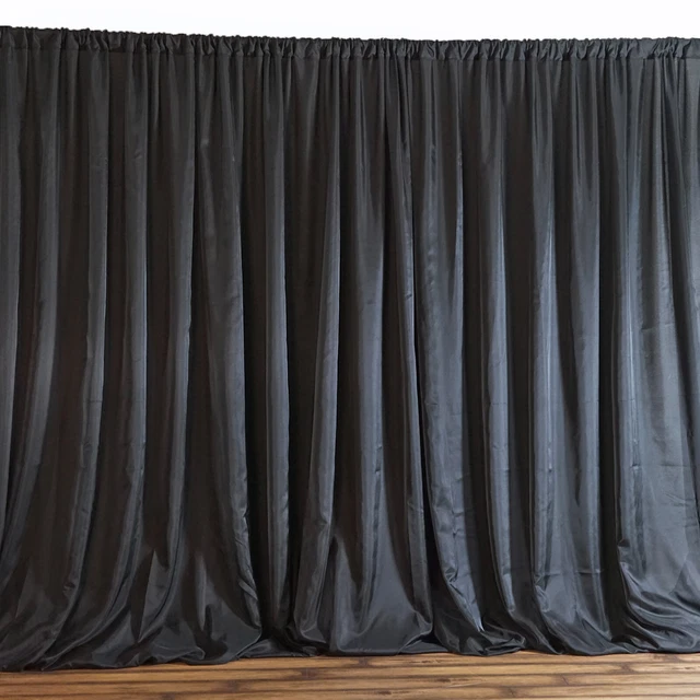 BLACK BACKDROP 20x10 ft Stage Party Wedding Tradeshow Booth Decorations SALE BLACK BACKDROP 20x10 ft Stage Party Wedding Tradeshow Booth Decorations SALE