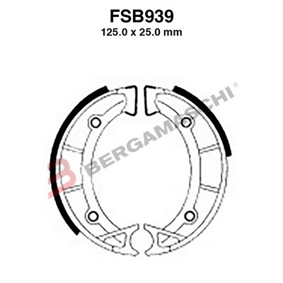 Adige GANASCE FRENO FERODO FSB939 125X25 ANTERIORI APRILIA	SCARABEO 50	50	ANNO 1995 