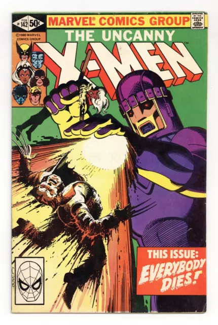 Uncanny X-Men #142D Direct Variant VG 4.0 1981