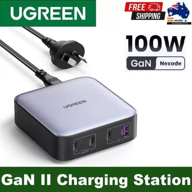 UGREEN 100W USB C Multiport Charger - 4 Port USB Charging Station Desktop  Fast Charger Comaptible for MacBook Pro/Air, Dell XPS, iPad Pro/Mini,  iPhone 13/13 Mini/13 Pro Max/12, Galaxy S21/S20, Pixel 