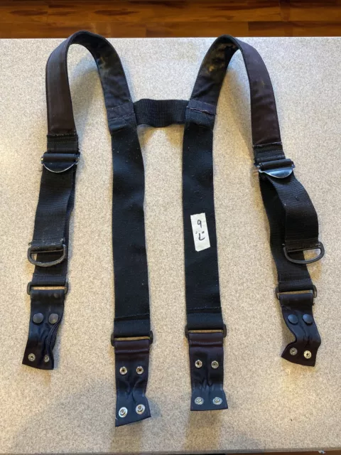 Firefighter Padded Suspenders Black Parachute Style Turnout Pants Globe LONG Firefighter Padded Suspenders Black Parachute Style Turnout Pants Globe LONG