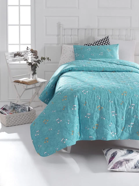 Juego de colchas acolchadas estampadas de esta casa individual 100 % algodón