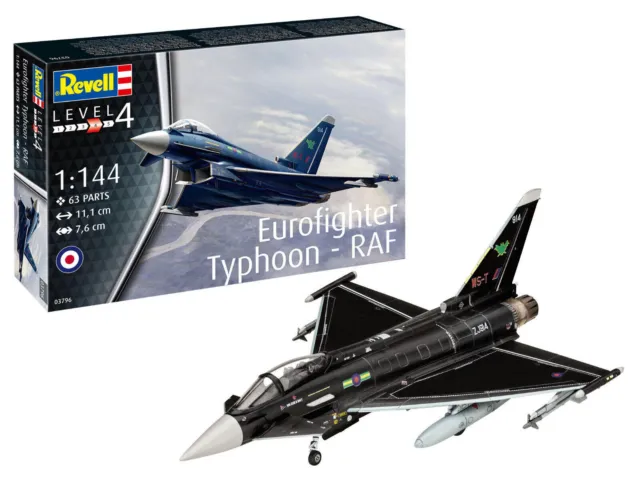 Revell 03796 Eurofiggther Typhoon-Raf Plastique Collectible 1:144 Neuf