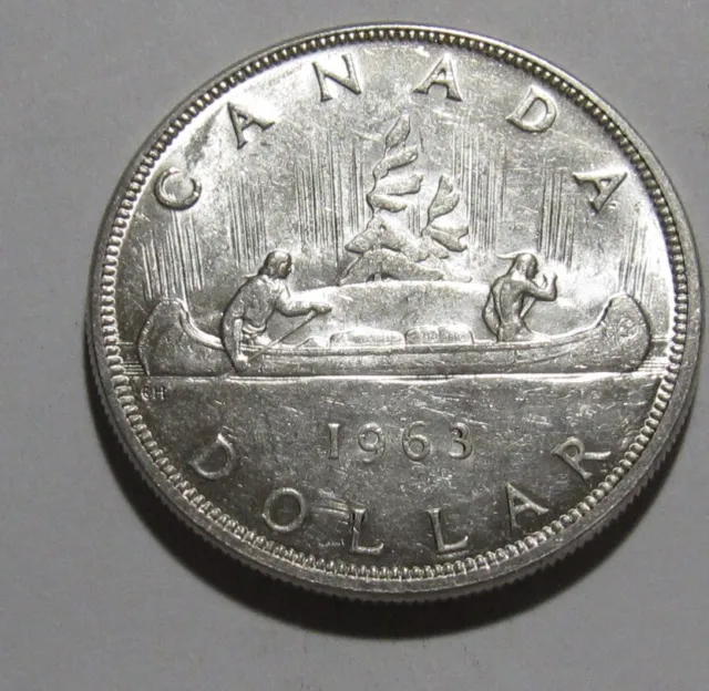1963 Canadian (Canada) Silver Dollar - BU Condition - 10SA