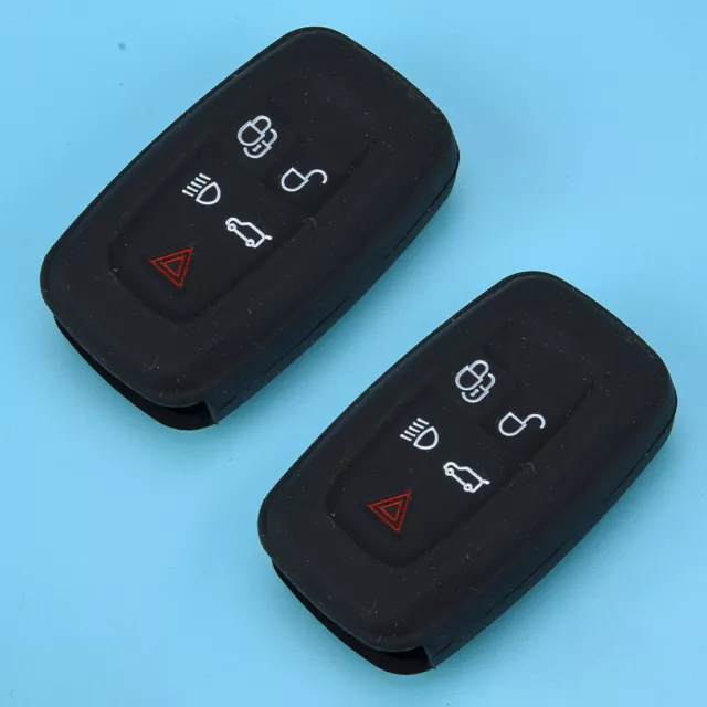 2xSilicone Key Cover Case Fob Fit For Land Rover Discovery4 Range Rover Sport sd