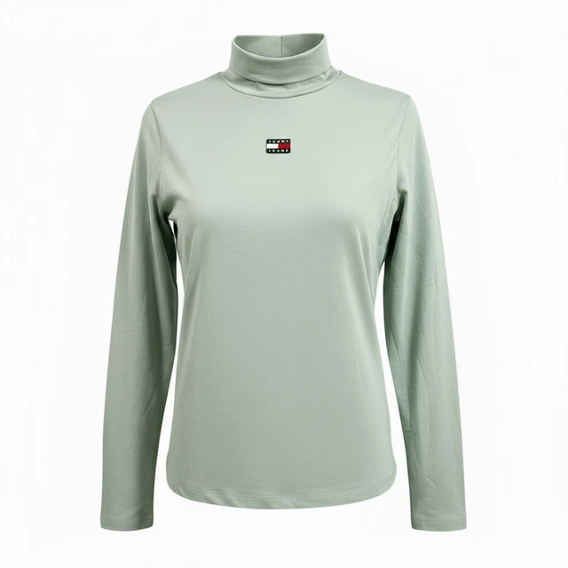 Pull Femme Uniqlo M Vert Coton Avec élasthanne Col Rond Pull