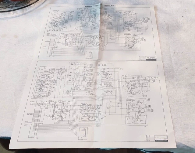 TEAC A-7300 TAPE Transport Amplifier schematic diagram original EUR 12 ...