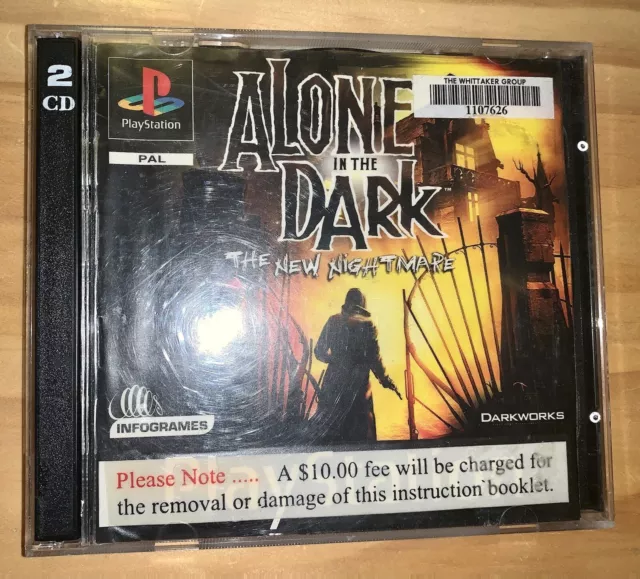 Alone In The Dark 4 The New Nightmare + Manual PS1 PlayStation PS2 PS3 PSX 2001
