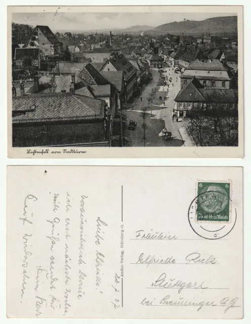 82477 - Lichtenfels vom Stadtturm - Ansichtskarte, gelaufen 22.7.1937