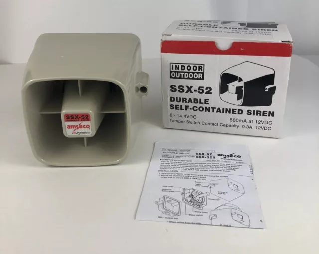 Amseco SSX-52 Self Contained Siren Brand NEW In Box!