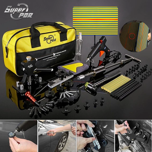 WHDZ PDR Car Dent Removal Kit – 4Pc & 21Pc Auto Body Push Rods For Hail Repair, Paintless Dent Puller Tool Set, Made In USA