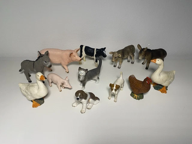 4er Set Tier Haarspangen | Bauernhof Motive Schwein Pferd Kuh Fuchs