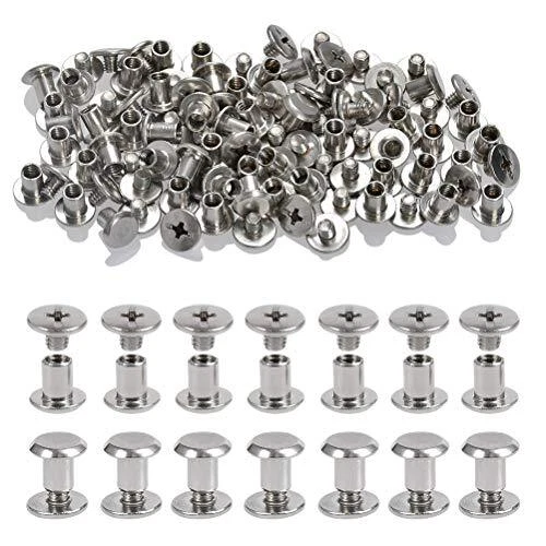 Kits Vis Chicago 5mm 100 Pcs TIMESETL Vis de Reliure Binding Screws Rivet à B...