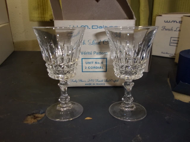 w.m. dalton french lead crystal 24% lead no.4 verite pattern eb386/77 FREE SHIPP