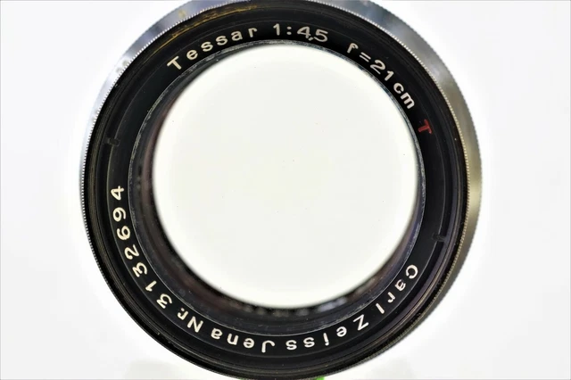 Carl Zeiss Jena Tessar 1:4.5 f=21cm T Nr.3132694 Großformat Objektiv 2