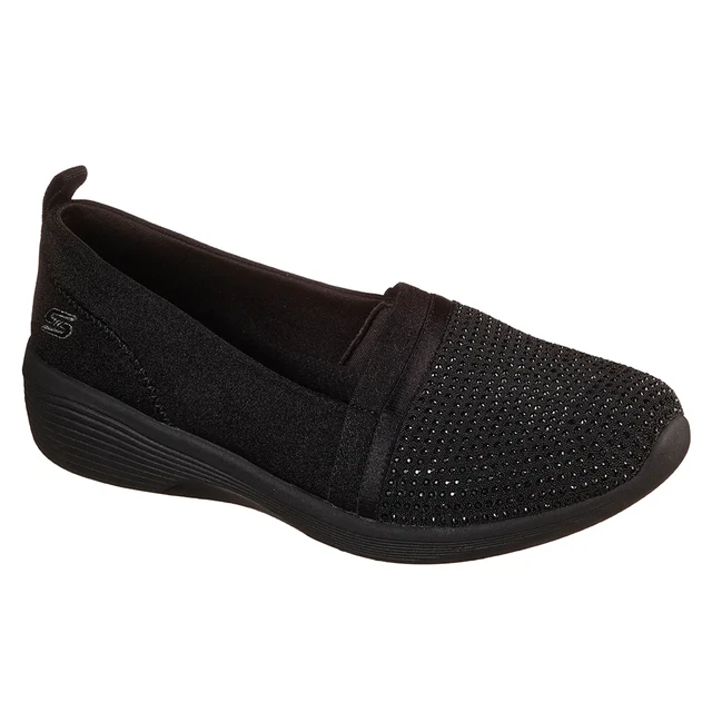 WOMENS SKECHERS ARYA Shine and Glow 104110/BBK Black/Black Size UK