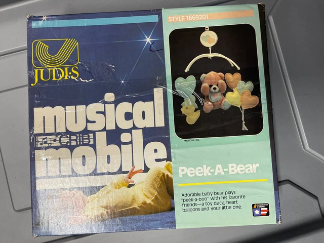 Musical Crib Mobile Teddy Beddy-tyme Sleepy Plush Bear Clouds Baby Sleep Aid