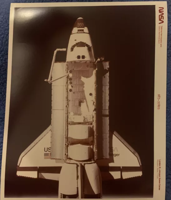 Official Vtg Red Numbered NASA Photo - Space Shuttle Challenger 1983