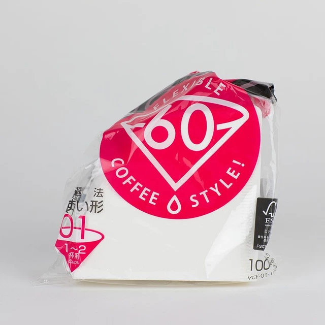 HARIO Papierfilter weiß für V60-01, 100 Stück