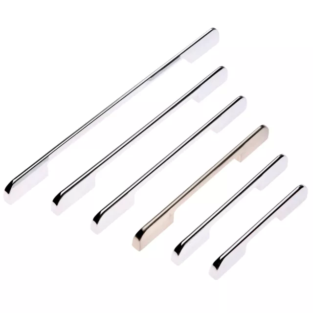 Stainless Steel Kitchen Cabinet Door Pull Handles Drawer Closet Modern Knobs