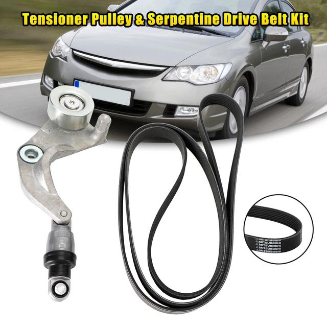 Tensioner Pulley & Serpentine Drive Belt Kit Pour Honda Civic 2006-2011 1.8L A4