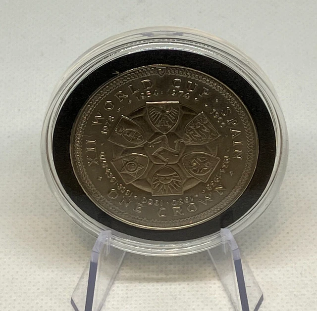 1982 Isle Of Man 1 Eine Krone Münze Xii Weltcup Spanien