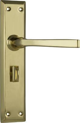 privacy set polished brass menton lever door handles,225 x 50 mm TH 0675P