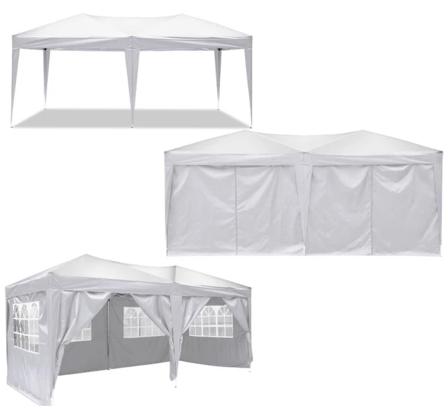 3x3/6m Pop Up Partyzelt Faltbar Wasserdicht Gartenpavillon UV-Schutz 50+Pavillon