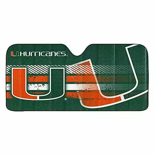 Fanmats Team Promark NCAA Miami Hurricanes Car Truck Folding Sunshade