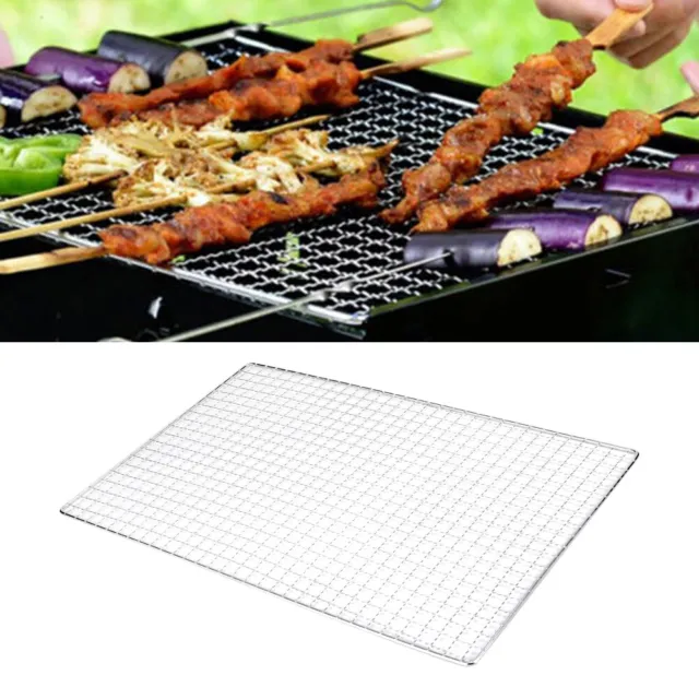 Stainless Steel BBQ Grill Grate Grid Wire Mesh Rack Cooking Replacement Net New