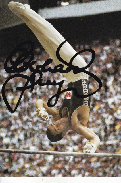 Eberhard GIENGER - Deutschland, Bronze Olympia 1976 Turnen, Original-Autogramm!