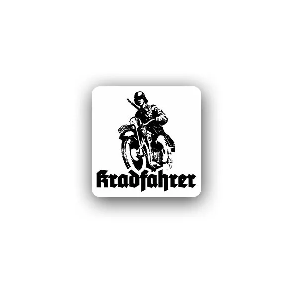 Kradfahrer Motorrad Oldtimer Bike Kradmelder Sticker Aufkleber 7x7 cm#A4144