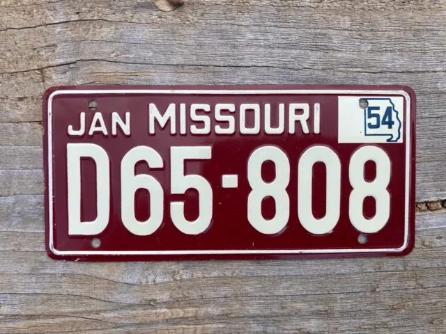 1954 Missouri Wheaties metal bicycle license plate cereal premium