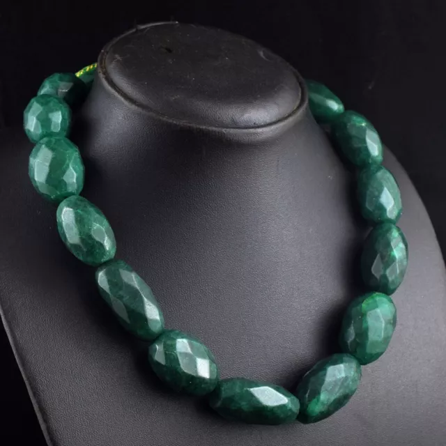 Amazing  1070.Cts Emerald Most Brilliant Beaded Jewelry Necklace VK 27  E551 2