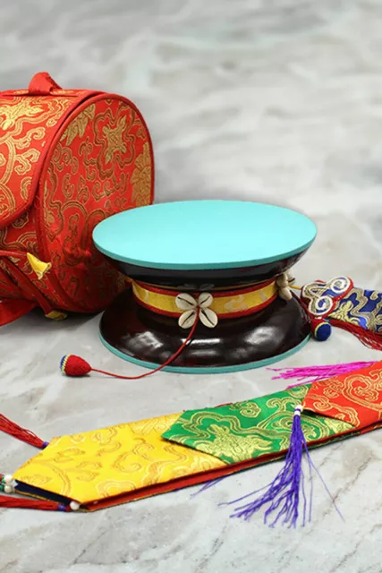 Tibetan Buddhist Handpainted Chod Drum