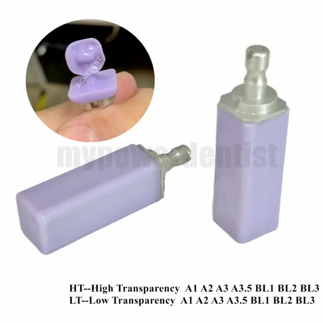 Dental Glass Ceramic Lithium Dislicate Block Cerec CAD CAM HT LT B40 Blocks