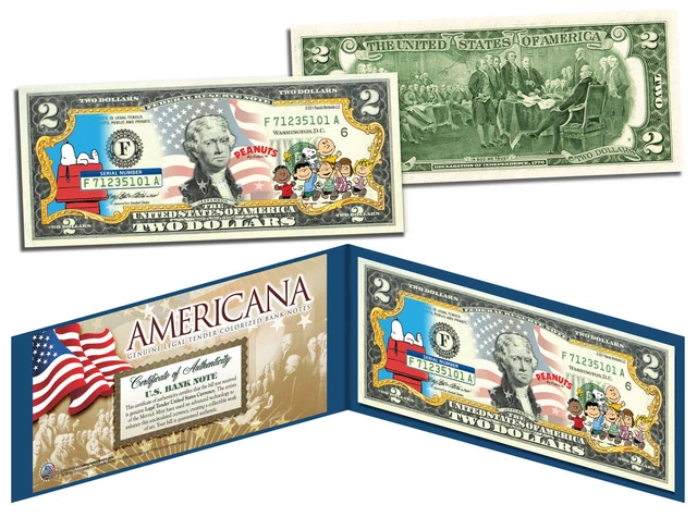 thumbnail image 2 of Niagara Falls Daytime View Colorized $2 US Bill – New York & Canada Legal Tender 2 of 6