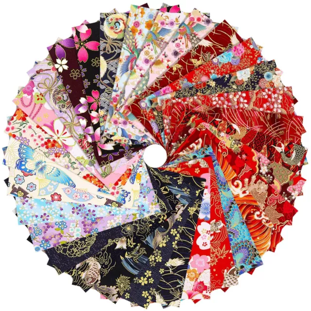 5x Japanese Style Cotton Printed Fabric Fat Quarter Quilting Patchwork Material