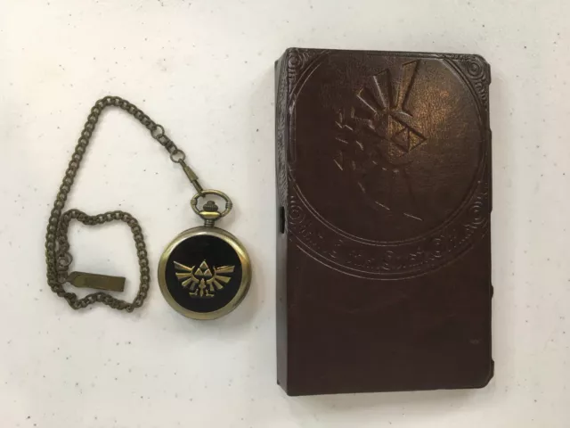 Legend Of Zelda Retro Pocket Watch (Needs Battery) and Leather Nintendo Case