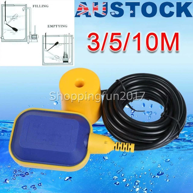 3/5/10M LIQUID FLUID Water Level Float Switch Sump Tank Controller ...