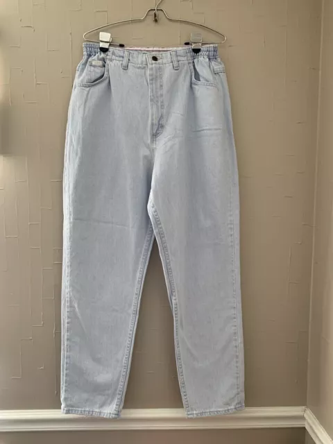 Vintage Lee Original 80s 14S Denim Jeans Paper Bag Mom Tapered Stone Wash