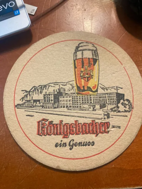 Konigsbacher Germany Beer Coaster Koblenz Bierdeckel ein Genuss MP