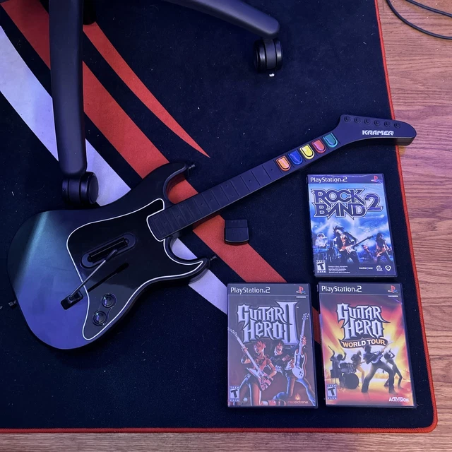 GUITAR HERO KRAMER Striker PS2 Wireless Guitar With Dongle, 3 Games