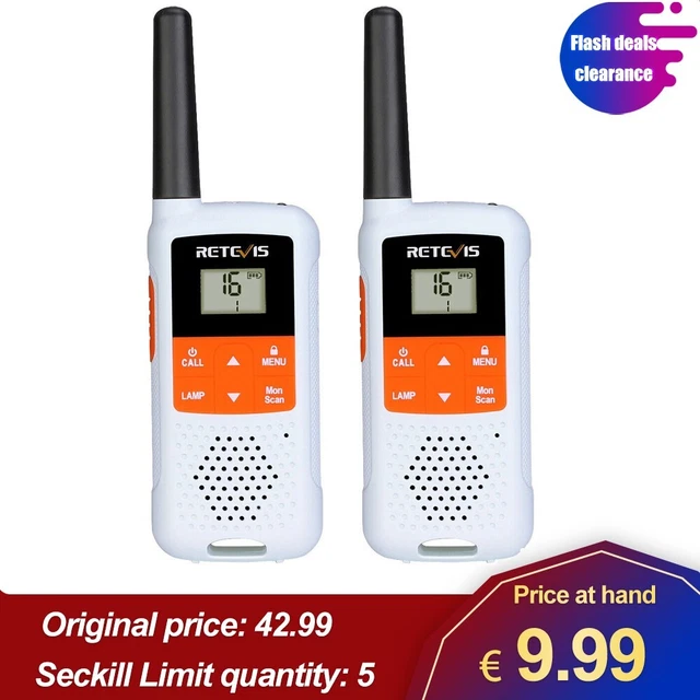 Retevis RT649B PMR446 Walkie Talkie Torcia Led VOX TOT Radio Esterno