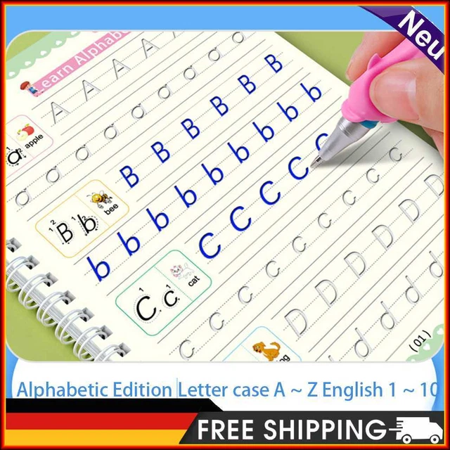 Libro de copia de caligrafía libros de escritura a mano inglés aprendizaje de letras práctica de escritura
