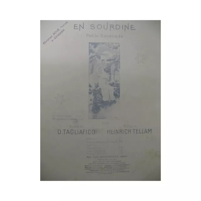 TELLAM Heinrich En Sourdine Violoncelle Piano 1899