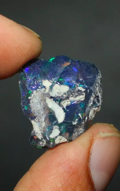 Black Opal Rough , Schwarz Äthiopische Roh Kristall Lose Stein 11.05 Karat