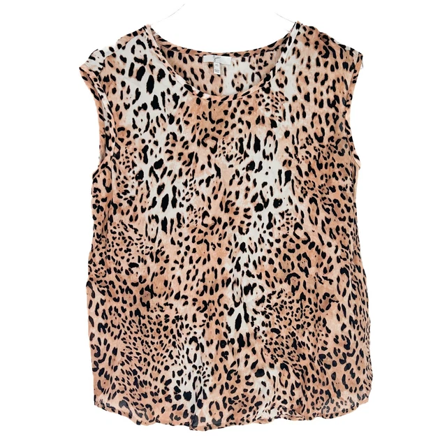Joie Rancher Torrance Gradient Leopard Silk Top Sleeveless Size XS A1719