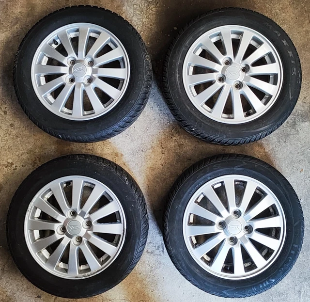 ORIGINALE DAIHATSU ALUFELGEN Winterräder 4,5Jx14 ET45 LK4x100 155/65 ...